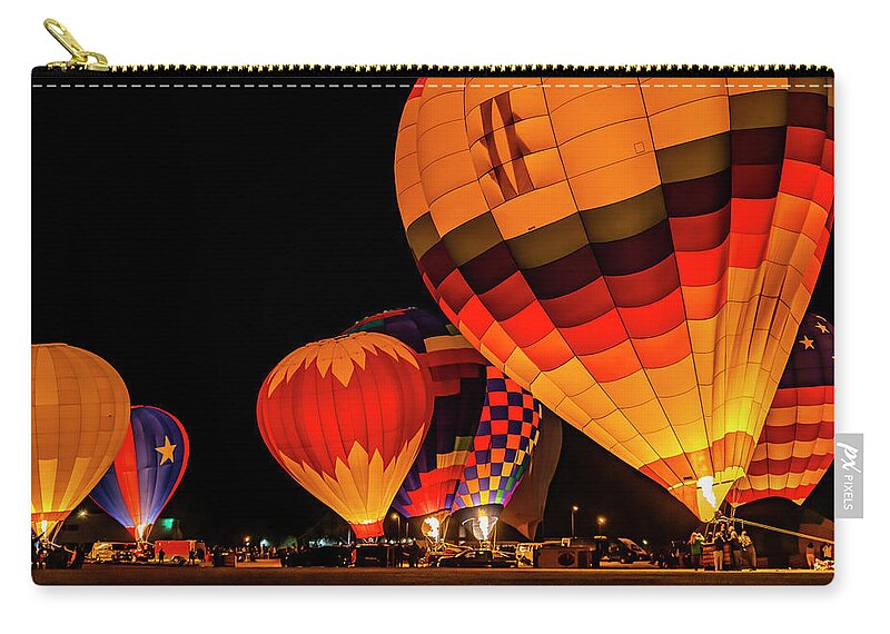 Balloon Zip Pouch featuring the digital art Night Glow by Todd Tucker