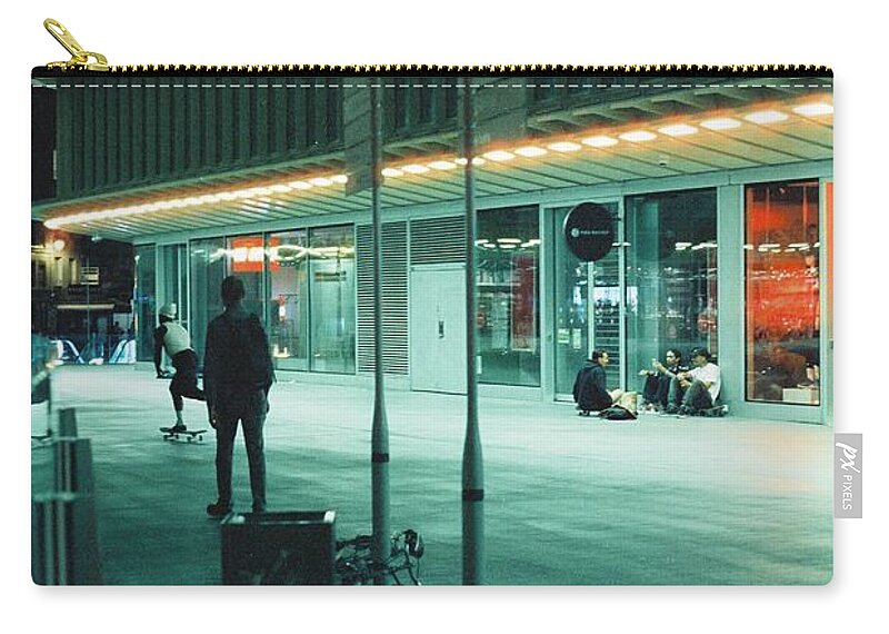 Mall Zip Pouch featuring the photograph Night life by Barthelemy de Mazenod