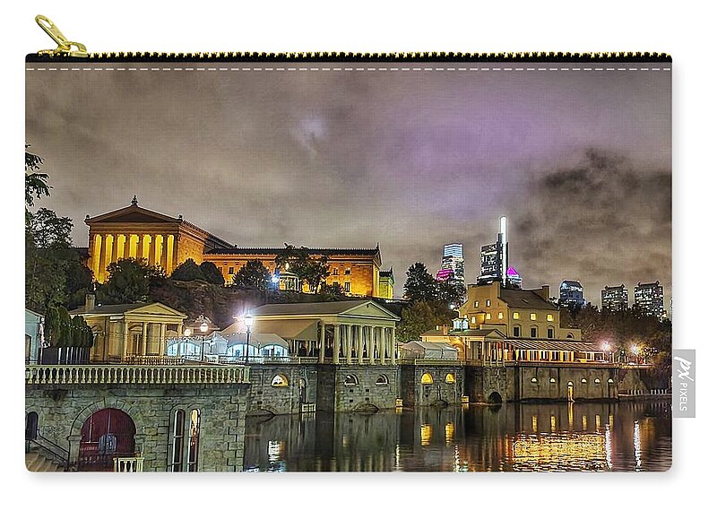 City Zip Pouch featuring the photograph Night Philly by Dark Whimsy
