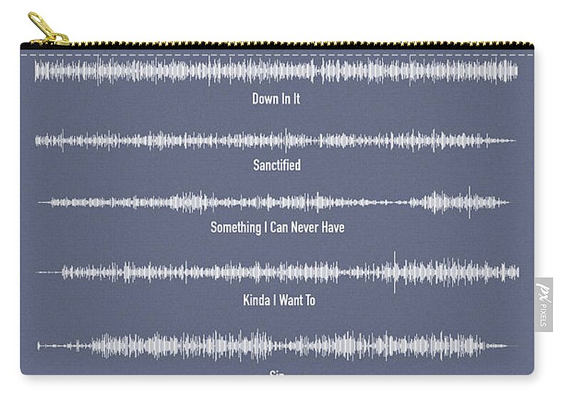 Nine Inch Nails Pretty Hate Machine sound wave art Carry-all Pouch by  Soundwave Art - Fine Art America