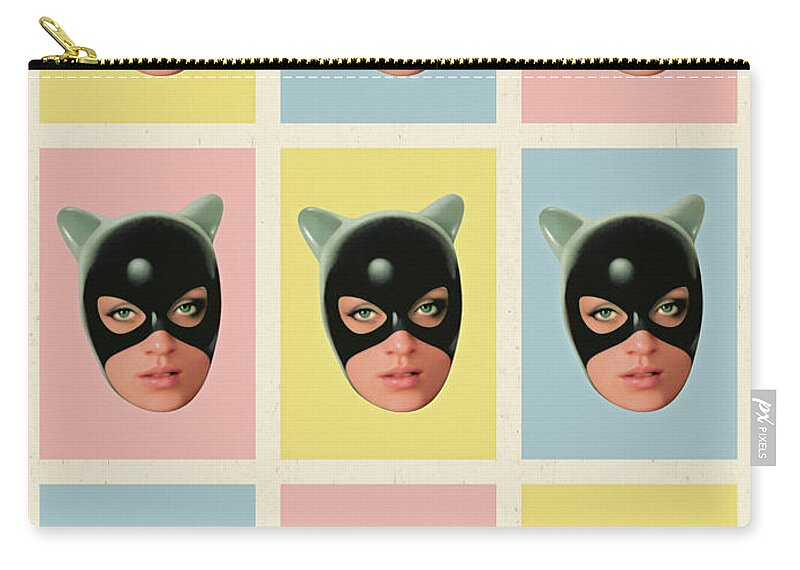 Erotic Zip Pouch featuring the painting Nippon Kitty by Udo Linke