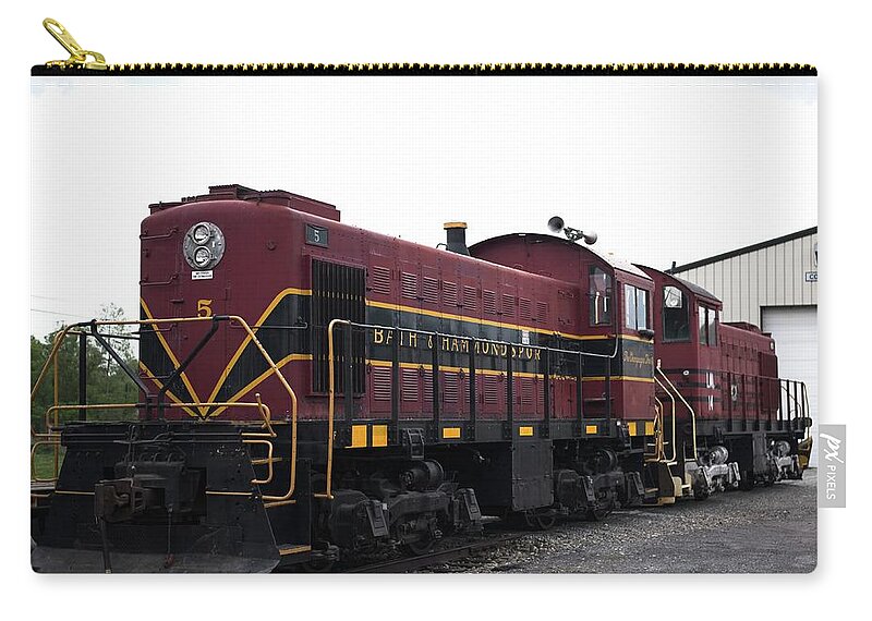 No. Railroad Zip Pouch featuring the photograph No 5. by Frank Kapusta