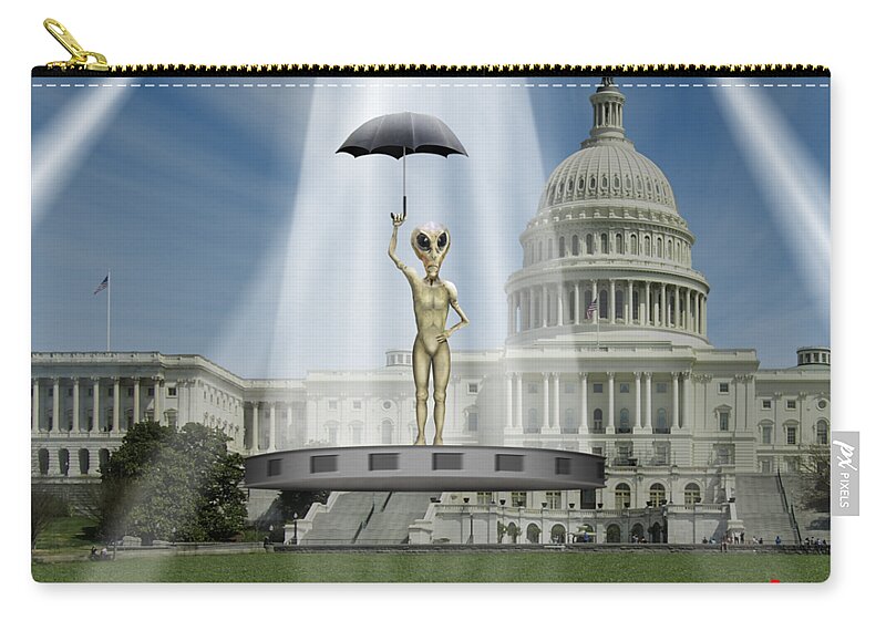 Washington Dc Carry-all Pouch featuring the photograph No Intelligent Life Here D C by Mike McGlothlen