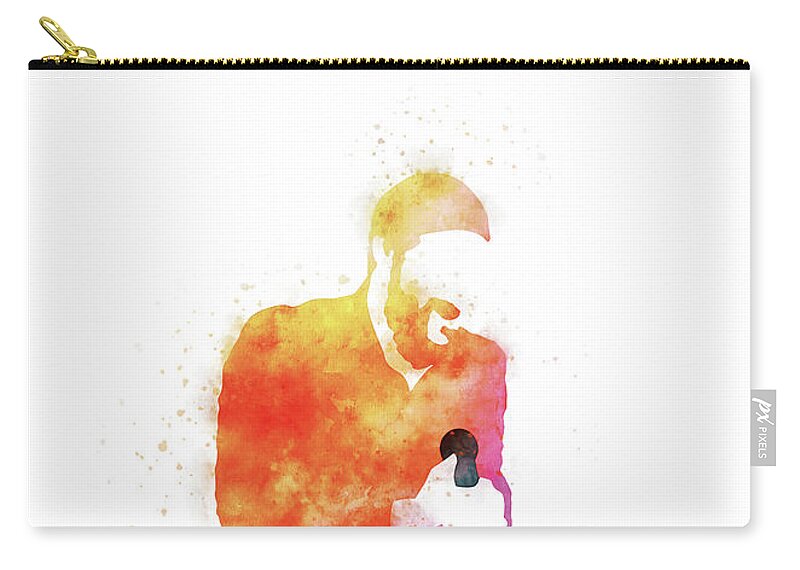 Marvin Carry-all Pouch featuring the digital art No060 MY MARVIN GAYE Watercolor Music poster by Chungkong Art