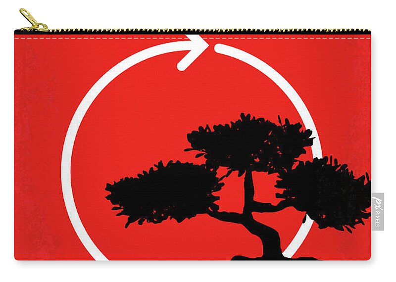 Karate Kid Zip Pouch featuring the digital art No125 My KARATE KID minimal movie poster by Chungkong Art