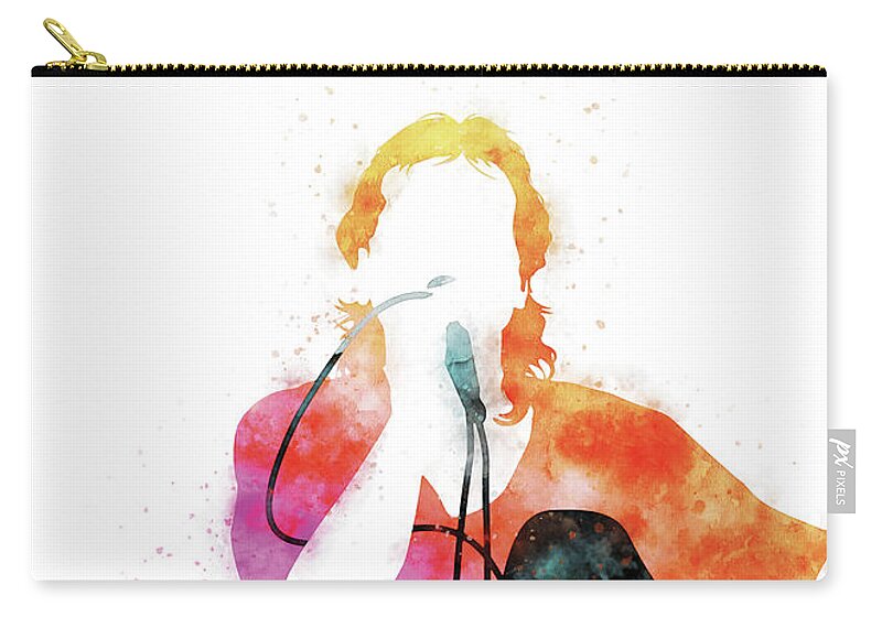 Simple Zip Pouch featuring the digital art No193 MY SIMPLE MINDS Watercolor Music poster by Chungkong Art