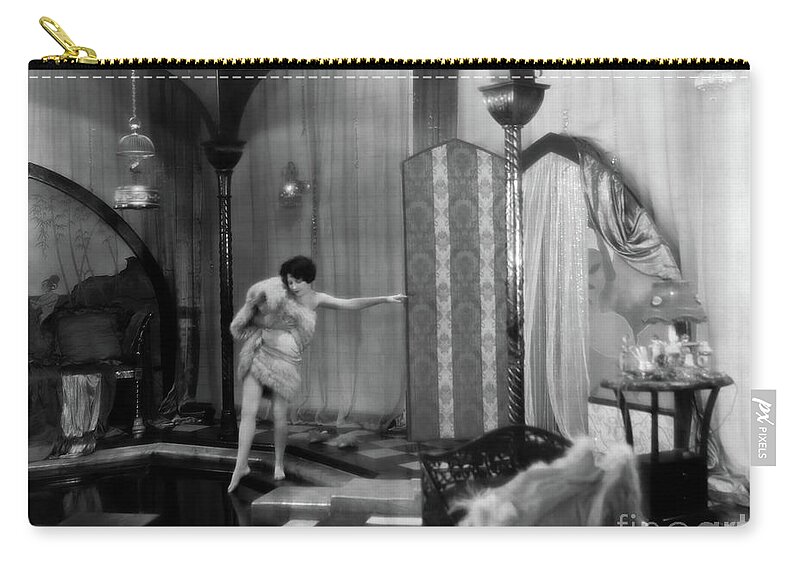 Art Deco Zip Pouch featuring the photograph Norma Talmadge Camille 1926 by Sad Hill - Bizarre Los Angeles Archive