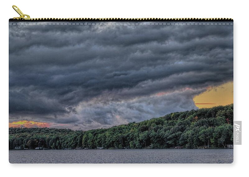 Upnorth Zip Pouch featuring the photograph North Twin Lake Downburst by Dale Kauzlaric