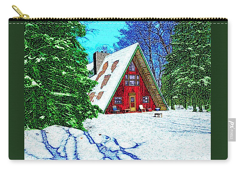 Wisconsin Carry-all Pouch featuring the digital art Northern Wisconsin Landscape by Rod Whyte