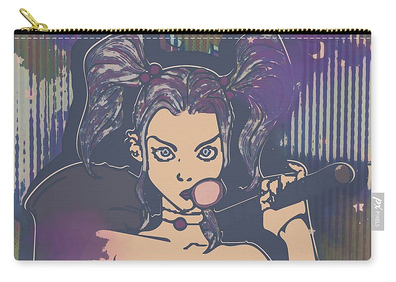 Daddy Zip Pouch featuring the digital art Not Your Babydoll by Christina Rick