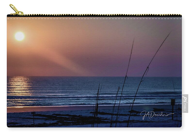 St Augustine Zip Pouch featuring the photograph November Morn' by Joseph Desiderio