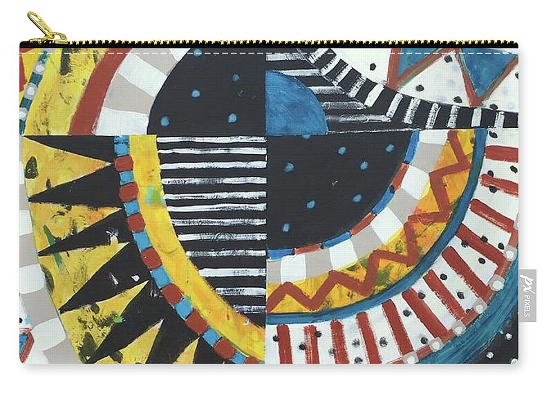 Pattern Carry-all Pouch featuring the painting Number 20 by Cyndie Katz