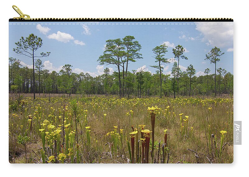 Pitcher Zip Pouch featuring the photograph O Sarracenia by Paul Rebmann