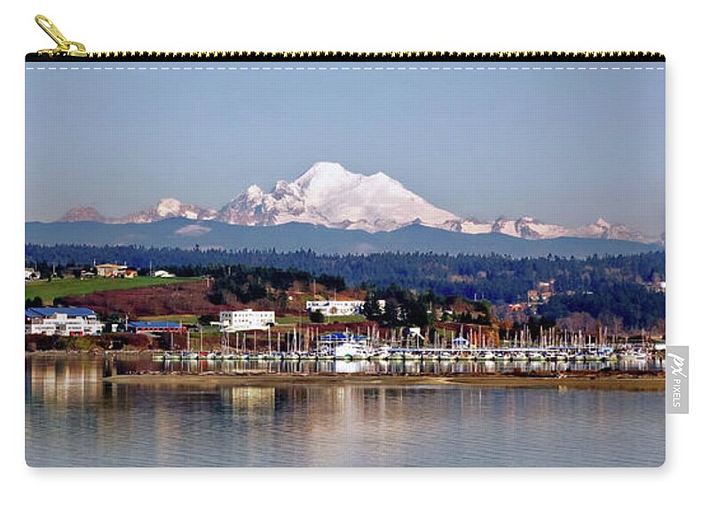 Oak Harbor Zip Pouch featuring the photograph Oak Harbor and Baker by Rick Lawler