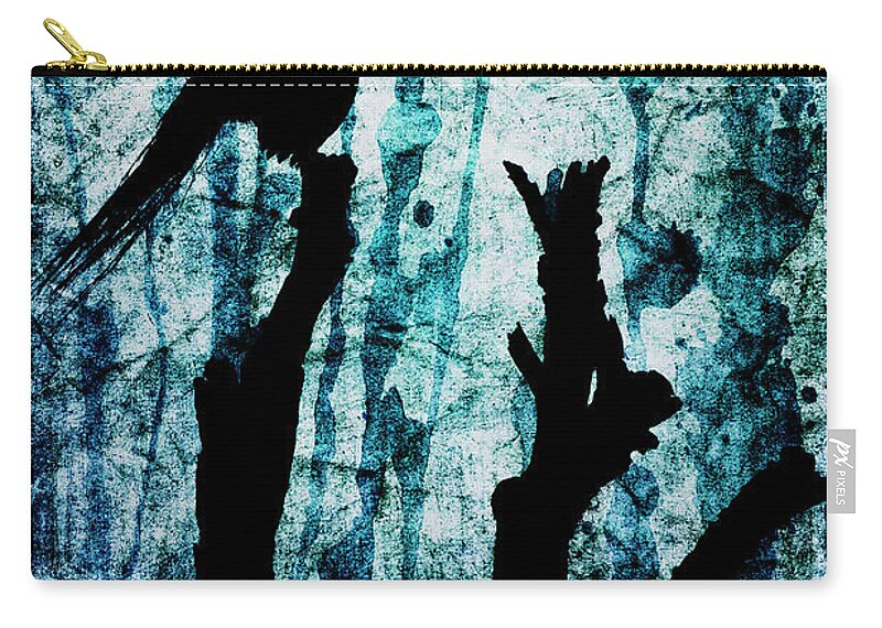 Silhouette Zip Pouch featuring the photograph Obsidian Realm by Andrew Paranavitana