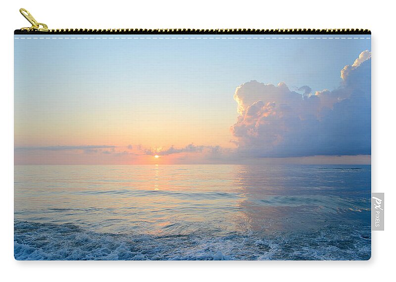 Face Mask Zip Pouch featuring the photograph OBX Sunrise 7/14 by Barbara Ann Bell
