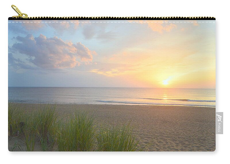 Obx Sunrise Zip Pouch featuring the photograph OBX Sunrise 7/18/21 by Barbara Ann Bell
