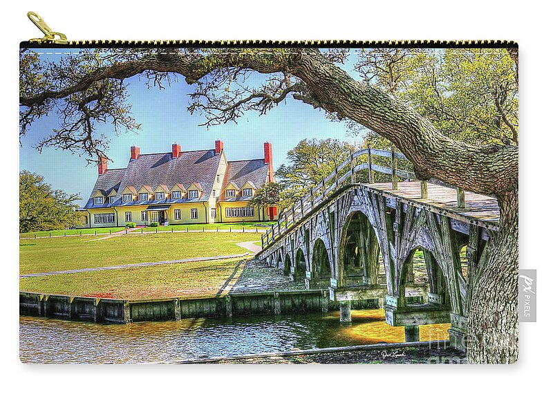 Obx Maps Zip Pouch featuring the photograph OBX - The Whalehead Club in Corolla, NC - Outer Banks NC - Currituck NC by Dave Lynch