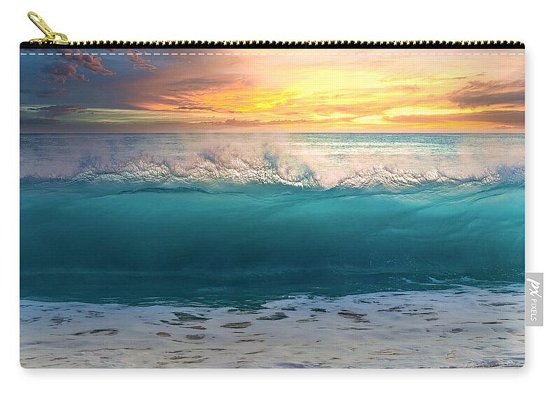 Ocean Zip Pouch featuring the photograph Ocean Beach Sunset Photo 193 by Lucie Dumas