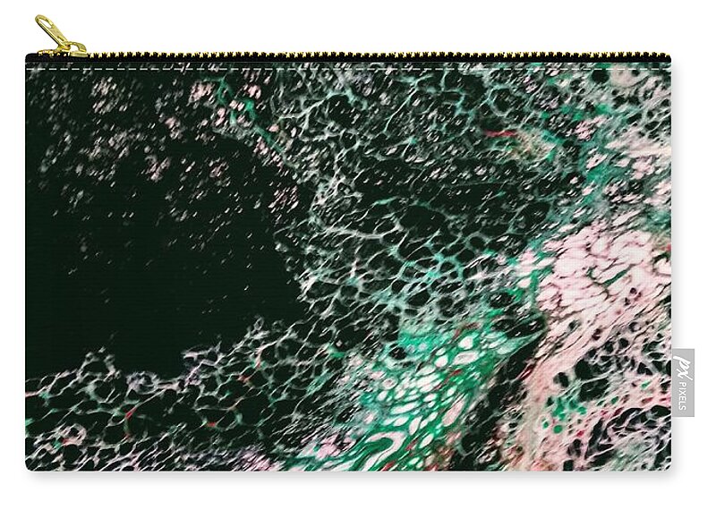 Ocean Zip Pouch featuring the painting Ocean Blast by Anna Adams