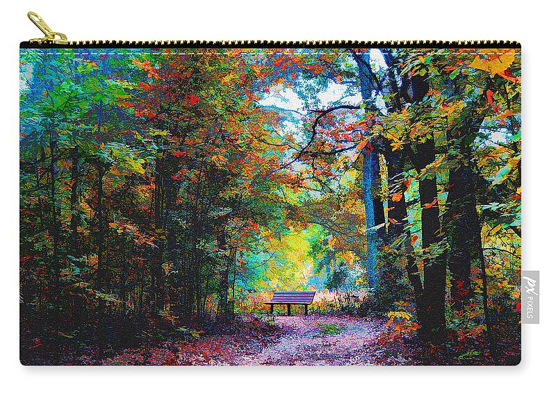 Macon Zip Pouch featuring the digital art Ocmulgee Autumn by Rod Whyte