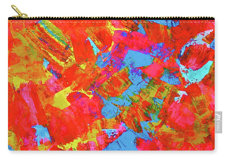  Zip Pouch featuring the painting October Canopy Overhead by Polly Castor