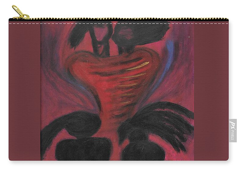 Love Zip Pouch featuring the painting Of Days Gone Bye by Esoteric Gardens KN