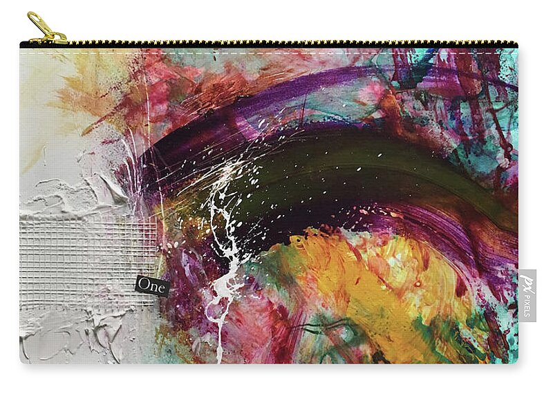 Abstract Art Zip Pouch featuring the painting Of What Becomes by Rodney Frederickson