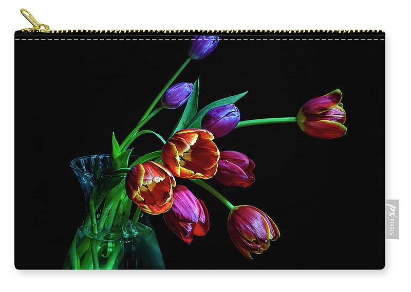 Tulips Zip Pouch featuring the photograph Off Balance by Judi Kubes