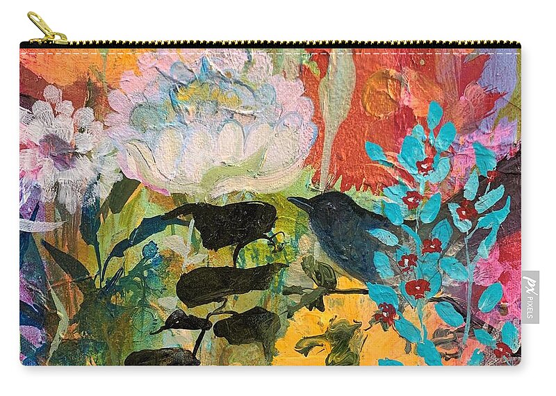Fine Art Zip Pouch featuring the painting Oh Glorious Day by Robin Pedrero