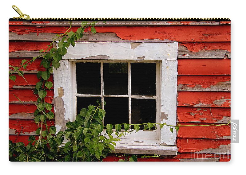 Maine Zip Pouch featuring the photograph Old Barn Window inMAine by Lennie Malvone