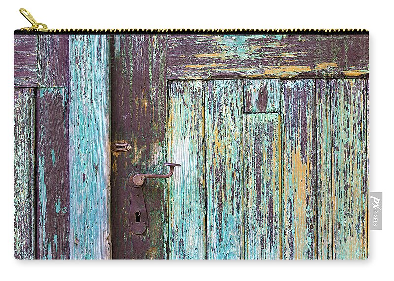 Wood Carry-all Pouch featuring the photograph Old door detail by Viktor Wallon-Hars