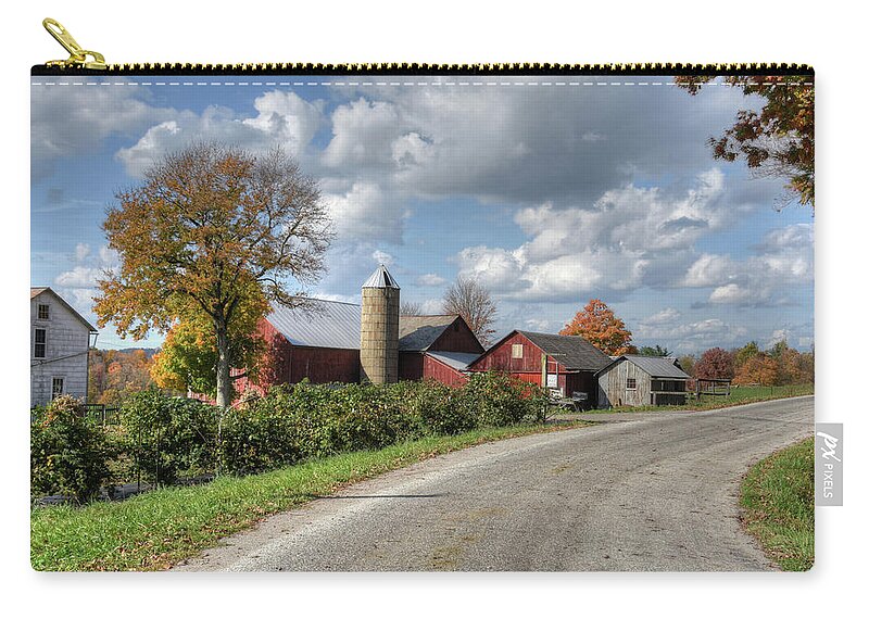 Farm Zip Pouch featuring the photograph Old Farm by Ann Bridges
