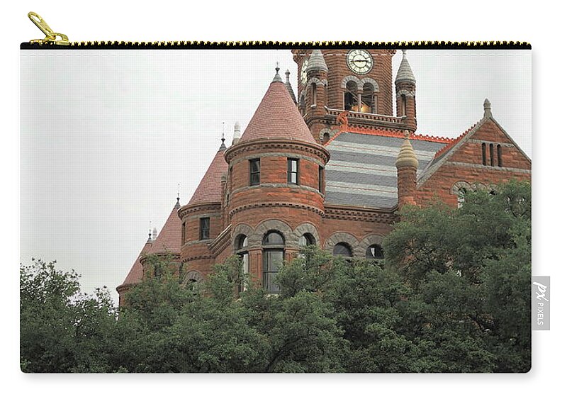 Red Zip Pouch featuring the photograph Old Red Court House 4 by C Winslow Shafer