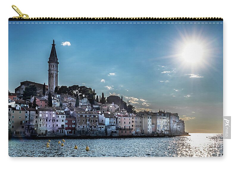 Croatia Carry-all Pouch featuring the photograph Old Town Of The City Of Rovinj In Croatia by Andreas Berthold