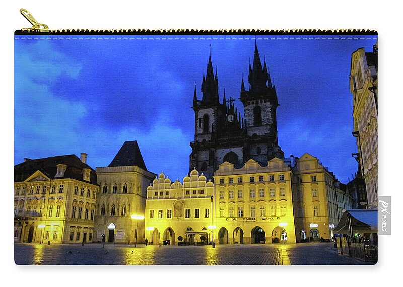 Prague Zip Pouch featuring the photograph Once Upon A Time.. - Old Town Square. Prague, Czech Republic by Earth And Spirit