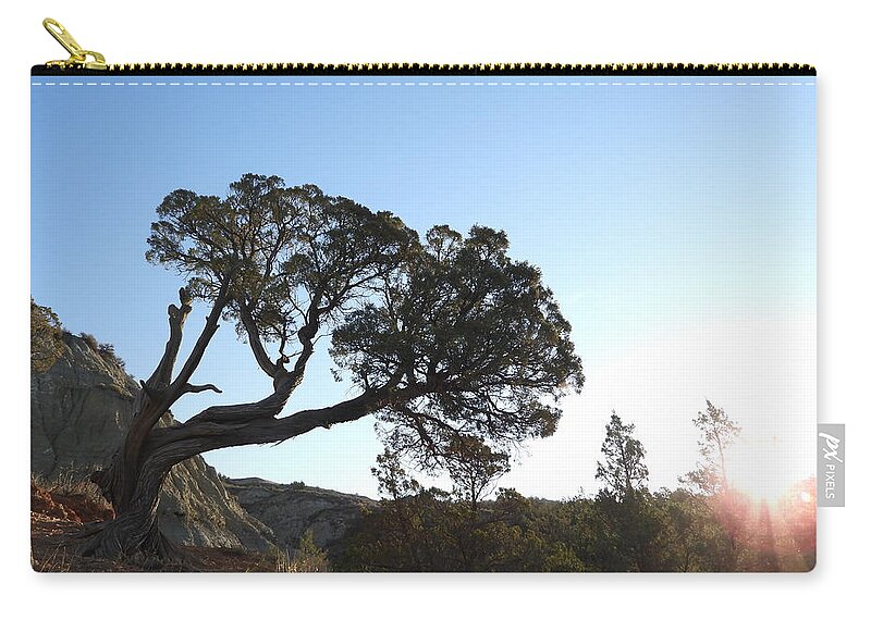 Juniper Zip Pouch featuring the photograph Old Twisted Juniper 1 by Amanda R Wright