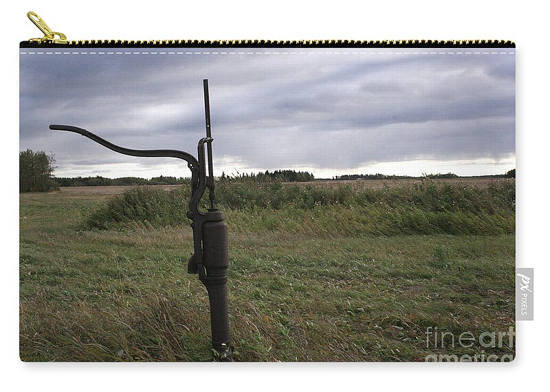 Old Zip Pouch featuring the photograph Old Water Pump by Mary Mikawoz