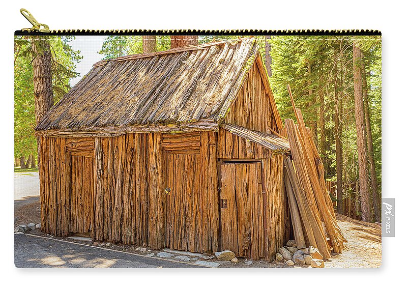 Shed Zip Pouch featuring the photograph Old Wooden Shed by Randy Bradley