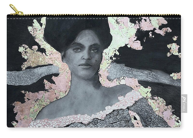 Women Artist Zip Pouch featuring the drawing Olivia by Nadija Armusik