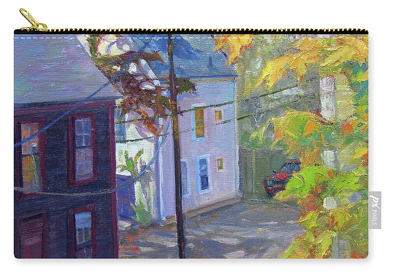 Federal Street Zip Pouch featuring the painting On Federal St. by John McCormick