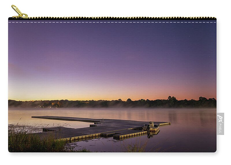 Sunrise Zip Pouch featuring the photograph On Lavender Pond by John Kirkland