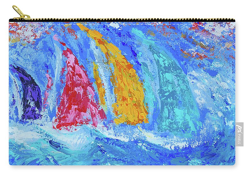 Ocean Zip Pouch featuring the painting On the Breeze by Bonny Puckett