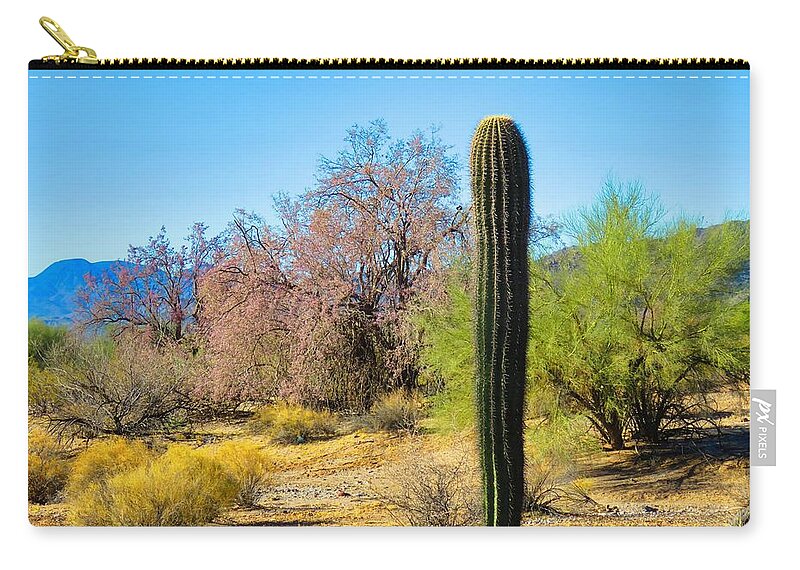 Arizona Carry-all Pouch featuring the photograph On the Ironwood Trail by Judy Kennedy