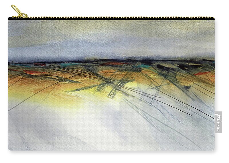 Abstract Zip Pouch featuring the painting On the Plains by Diane Maley