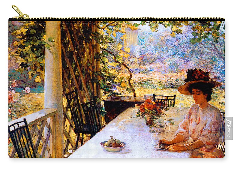 Chadwick Carry-all Pouch featuring the painting On the Porch 1908 by William H Chadwick