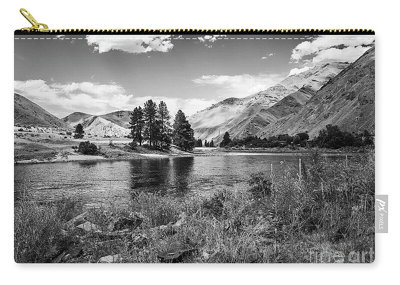 Idaho Zip Pouch featuring the photograph On the River by Kathy McClure