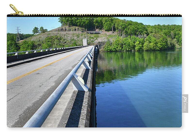 Norris Dam Zip Pouch featuring the photograph On The Road 16 by Phil Perkins
