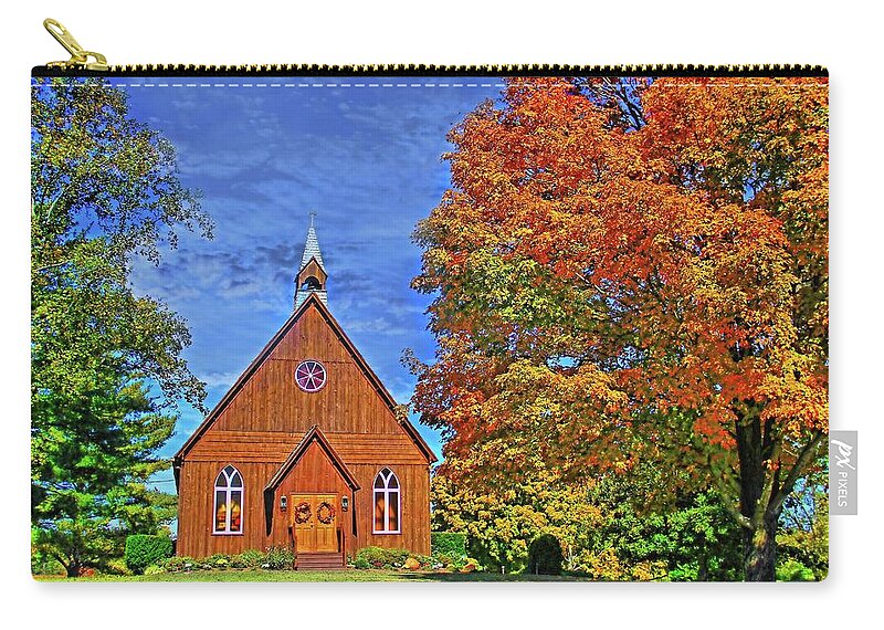 Autumn Zip Pouch featuring the photograph On The Road To Maryville by HH Photography of Florida