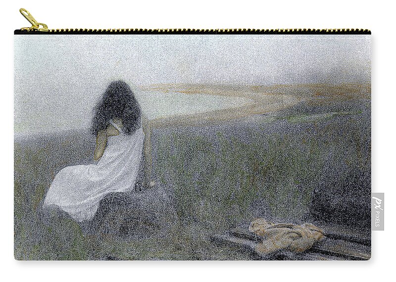Woman Zip Pouch featuring the photograph On the Vineyard by Wayne King